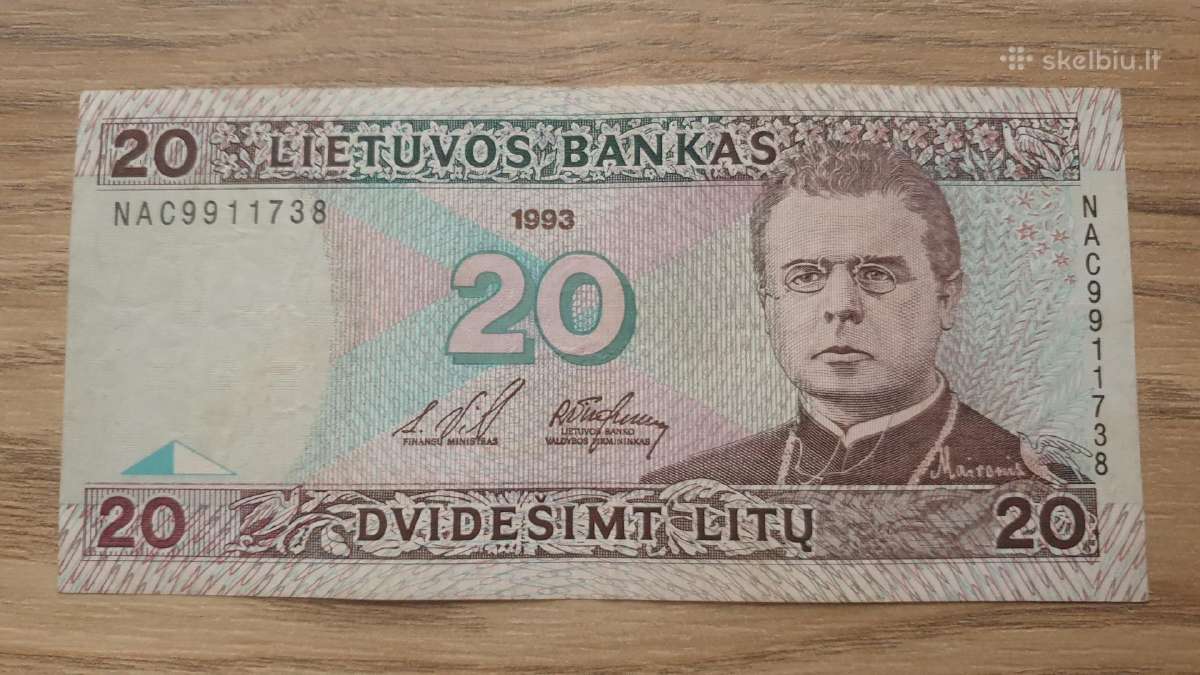 1993 metų 20 litų