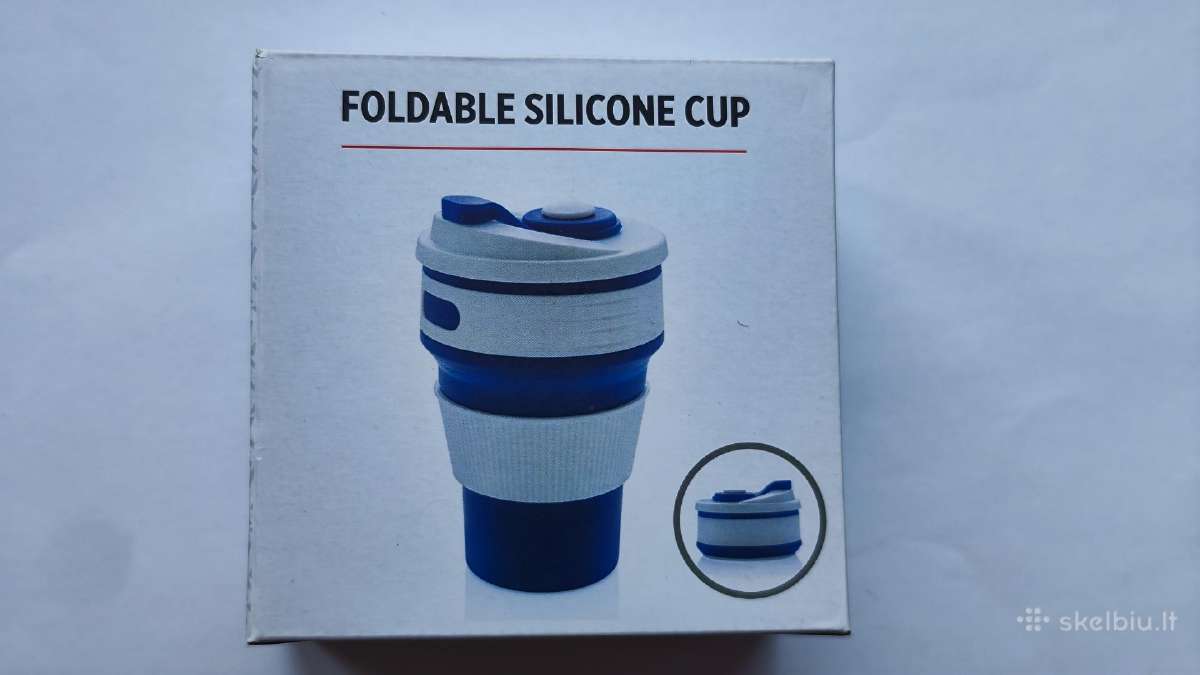 Sulankstomas silikoninis puodelis