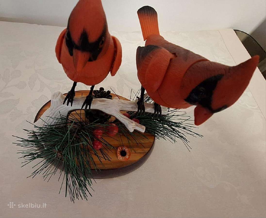 Kalėdinis animuotas dainuojančio kardinolo paukšči - nuotraukos Nr. 2