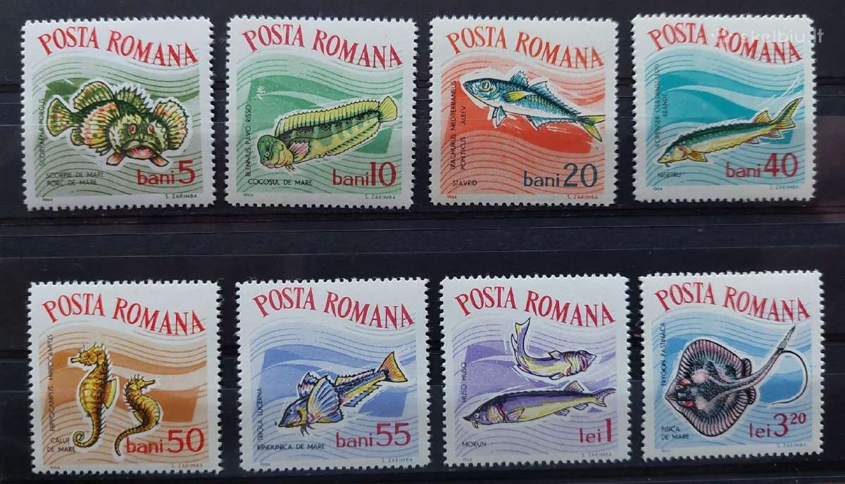 Rumunija 1964 žuvis, švarus, Michel 2280-2287