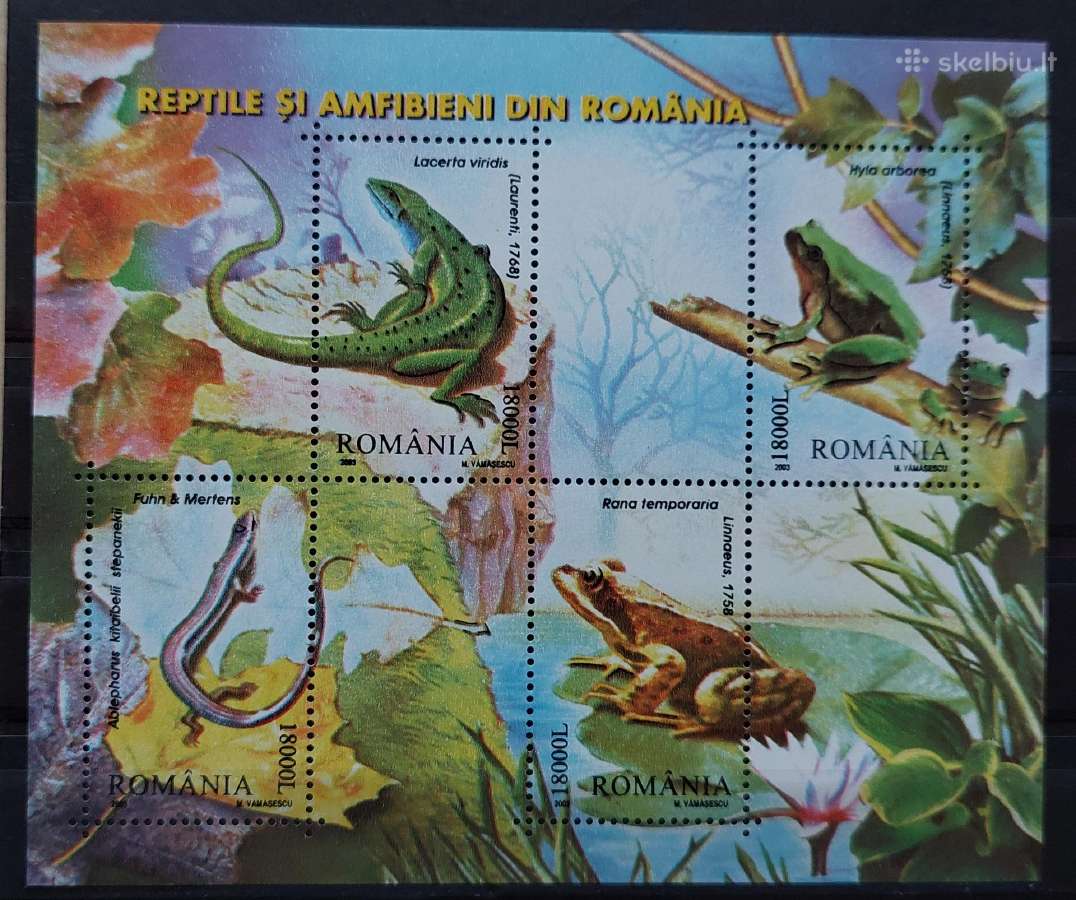 Rumunija 2003 Reptilijai, švarus, Michel block334
