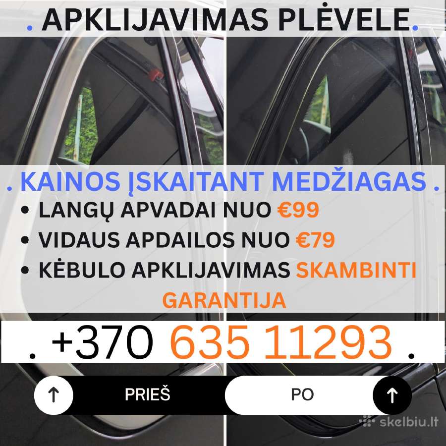 Shadowline Chromo Juodinimas Apklijavimas Kaune