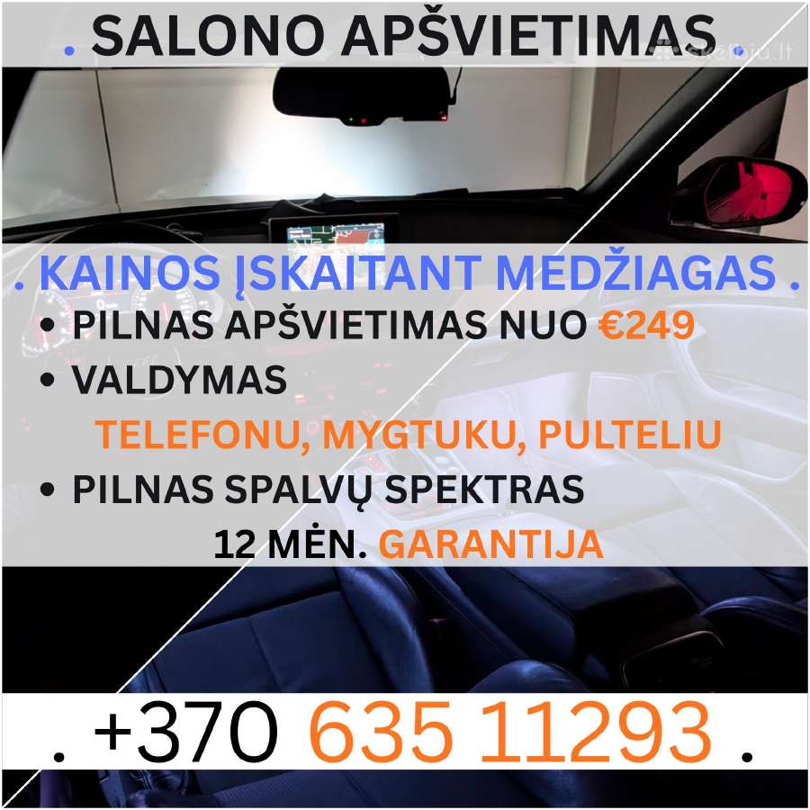 Ambient salono apšvietimas montavimas Kaune vidaus