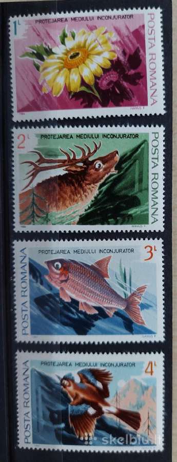 Rumunija 1984 gamta, švarus, Michel 4031-4034