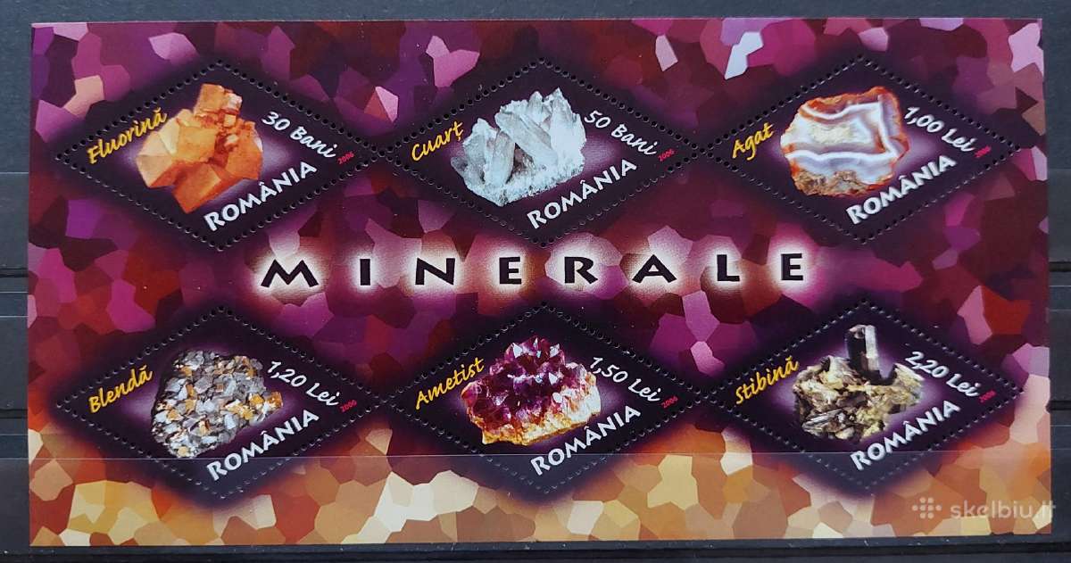 Rumunija 2006 mineralai, švarus, Michel block383