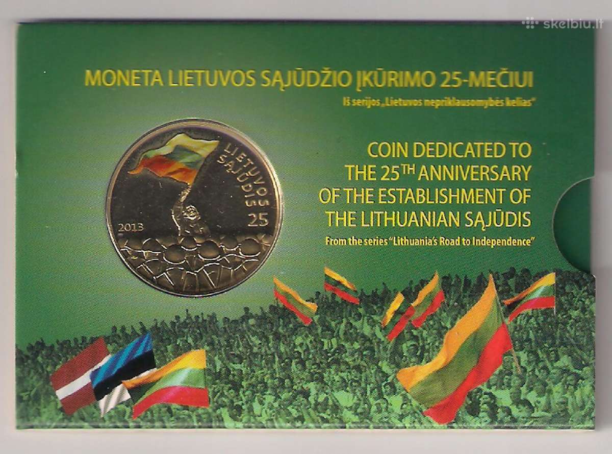 Lietuvos Sąjūdis 25 litų moneta 2013