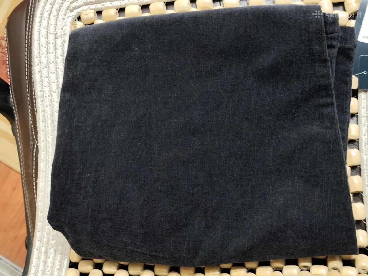 Smulkaus velveto 44 dydžio moteriškos kelnės - nuotraukos Nr. 5