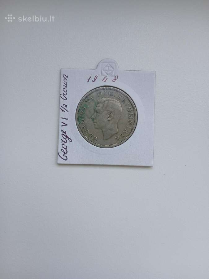 UK George Vi 1/2 Crown - nuotraukos Nr. 2