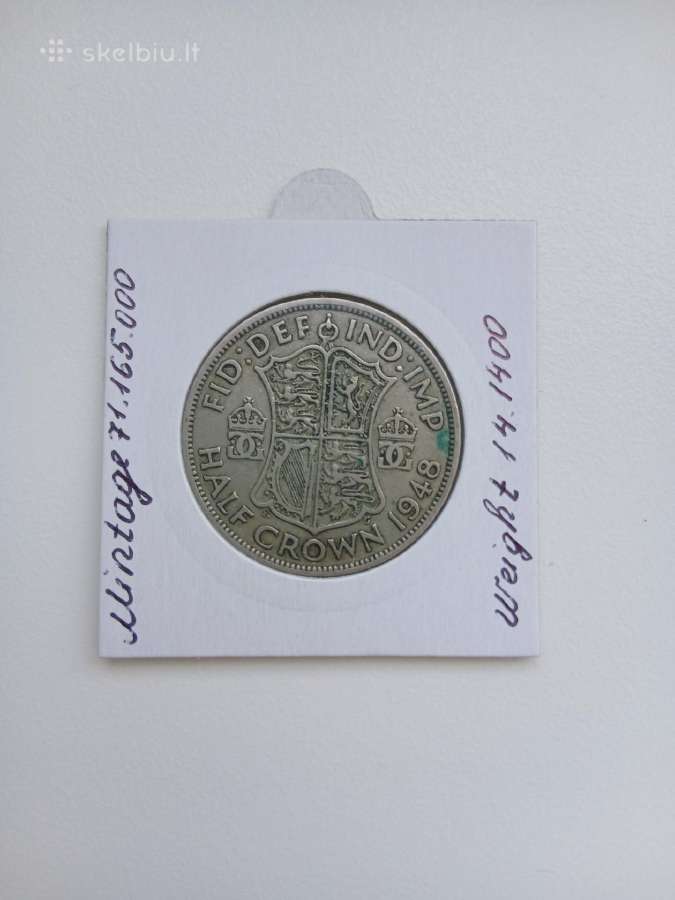 UK George Vi 1/2 Crown - nuotraukos Nr. 4