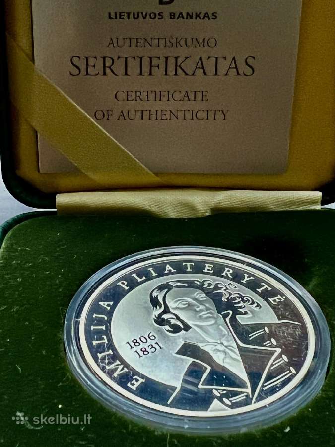 50 Litu moneta skirta Emilijos Platerytės garbei
