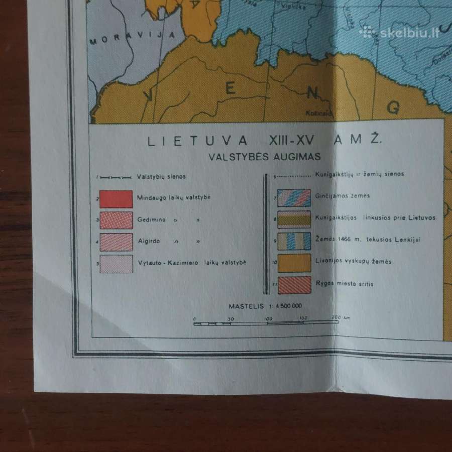 Žemėlapis - Lietuva XIII - XV amž. - nuotraukos Nr. 2