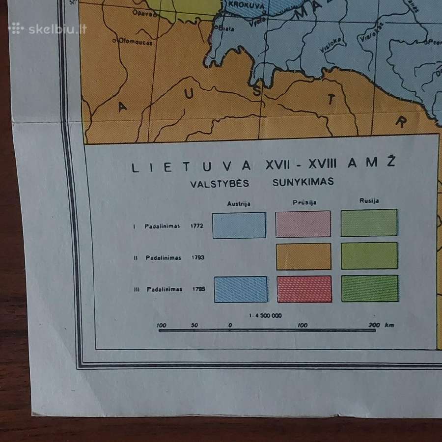 Žemėlapis - Lietuva XVI - XVII ir XVII - XVIII amž - nuotraukos Nr. 2