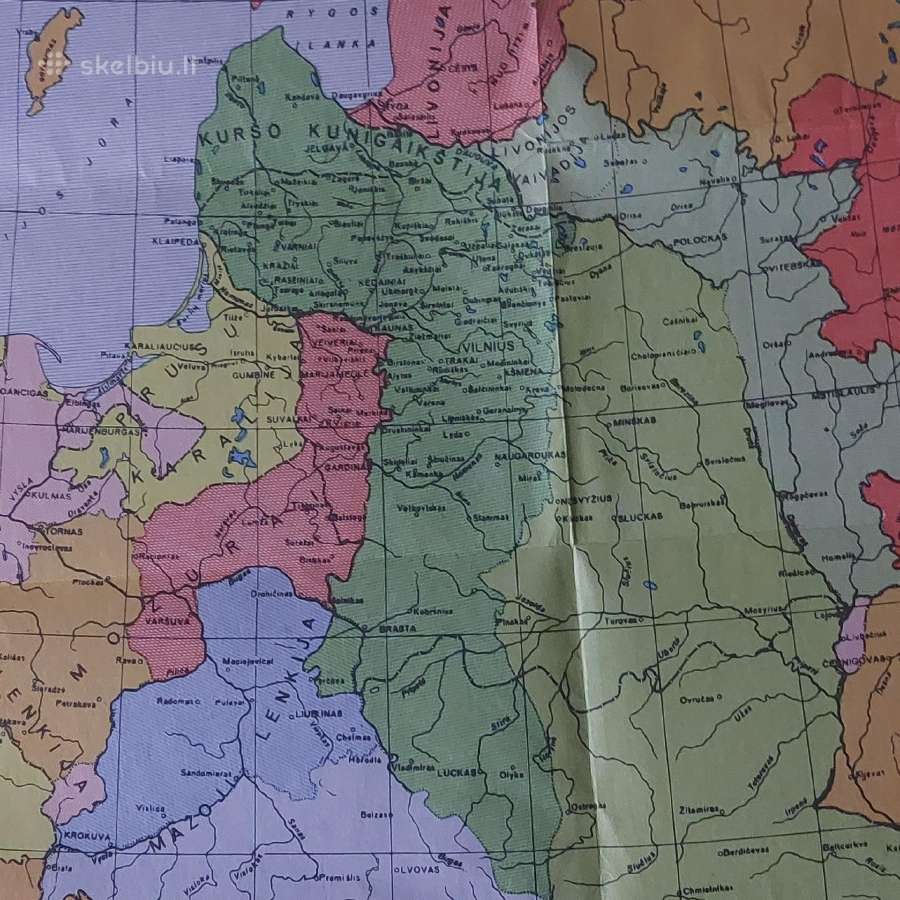 Žemėlapis - Lietuva XVI - XVII ir XVII - XVIII amž - nuotraukos Nr. 5