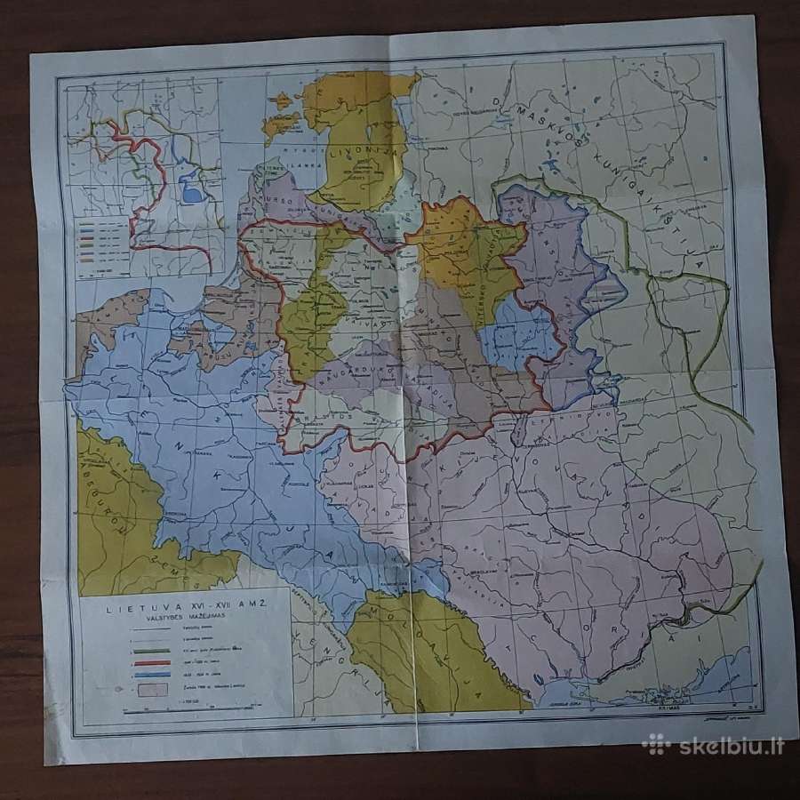 Žemėlapis - Lietuva XVI - XVII ir XVII - XVIII amž - nuotraukos Nr. 7