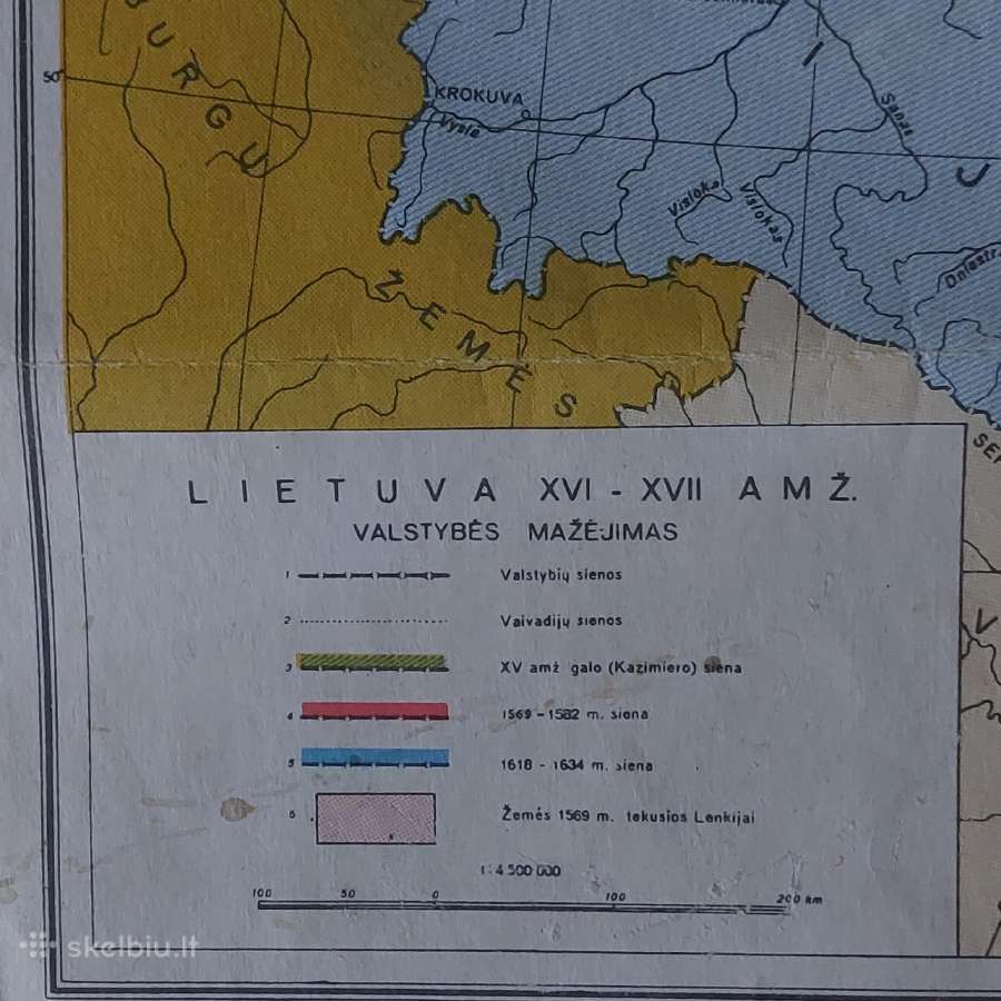 Žemėlapis - Lietuva XVI - XVII ir XVII - XVIII amž - nuotraukos Nr. 8
