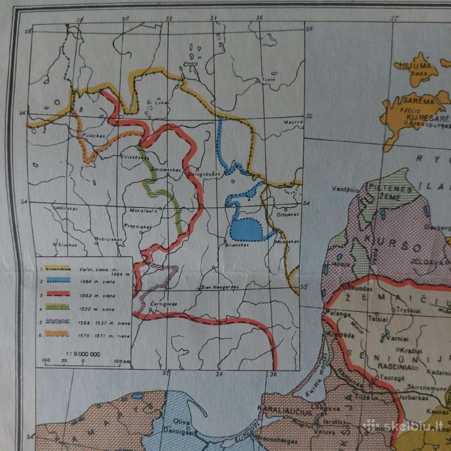 Žemėlapis - Lietuva XVI - XVII ir XVII - XVIII amž - nuotraukos Nr. 9