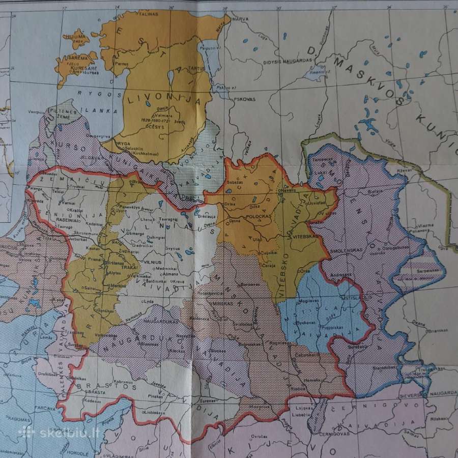 Žemėlapis - Lietuva XVI - XVII ir XVII - XVIII amž - nuotraukos Nr. 12