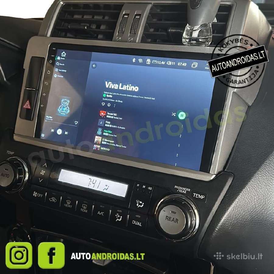 Land Cruiser Prado 150 2009-17 Android multimedija