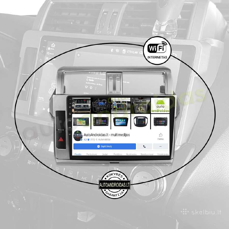 Land Cruiser Prado 150 2009-17 Android multimedija - nuotraukos Nr. 4