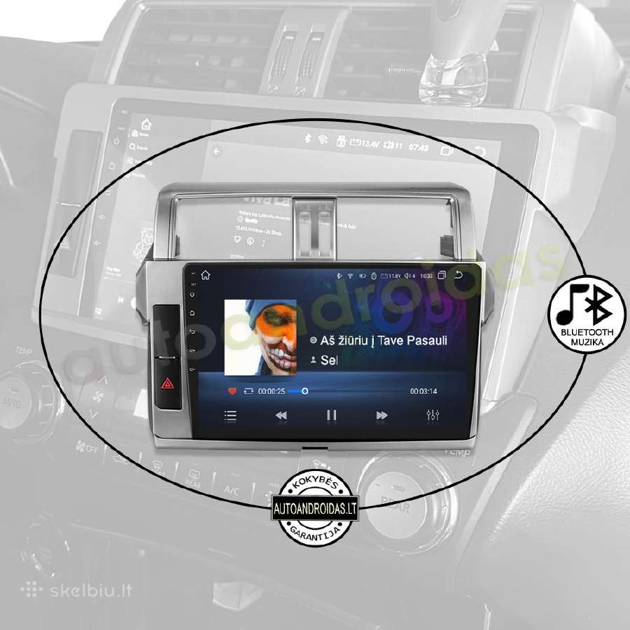 Land Cruiser Prado 150 2009-17 Android multimedija - nuotraukos Nr. 7