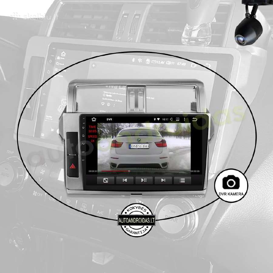 Land Cruiser Prado 150 2009-17 Android multimedija - nuotraukos Nr. 9
