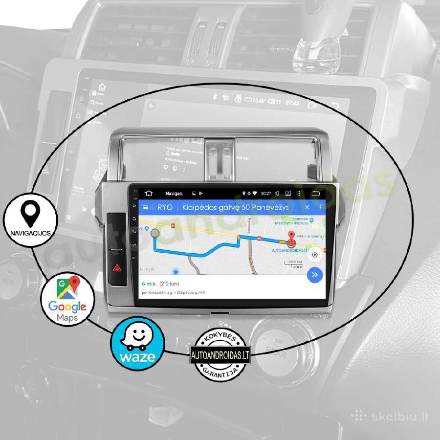 Land Cruiser Prado 150 2009-17 Android multimedija - nuotraukos Nr. 12