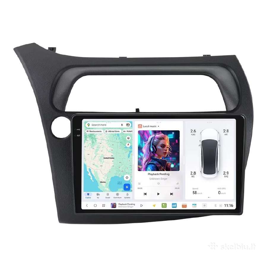 Honda Civic 2005-2021 android multimedija - nuotraukos Nr. 2