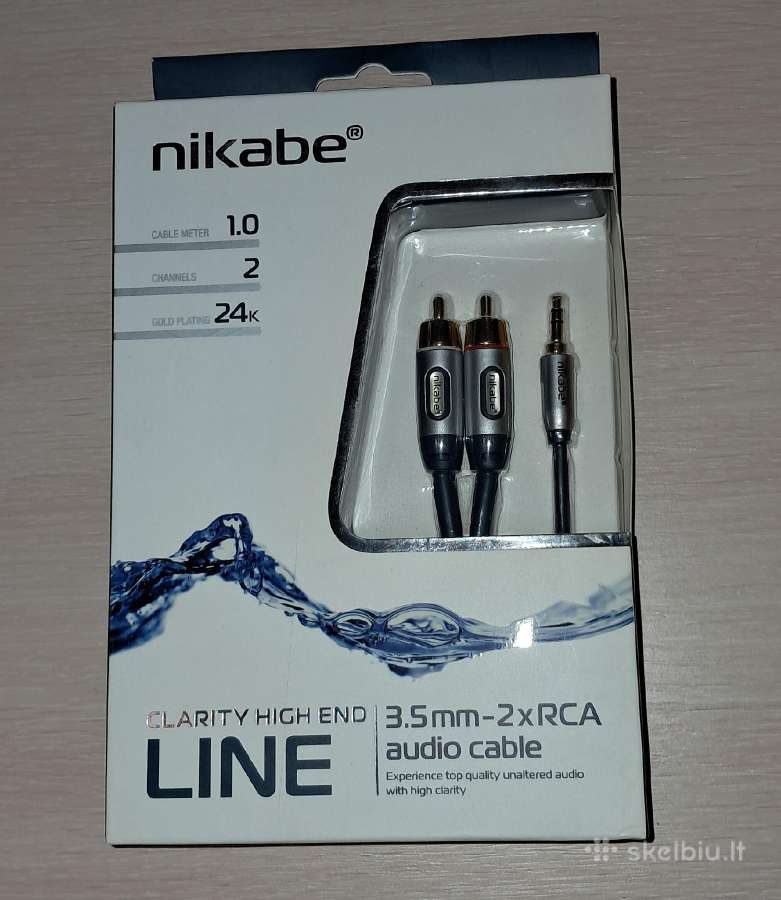 Audio kabelis "Nikabe" 3.5mm - 2xrca