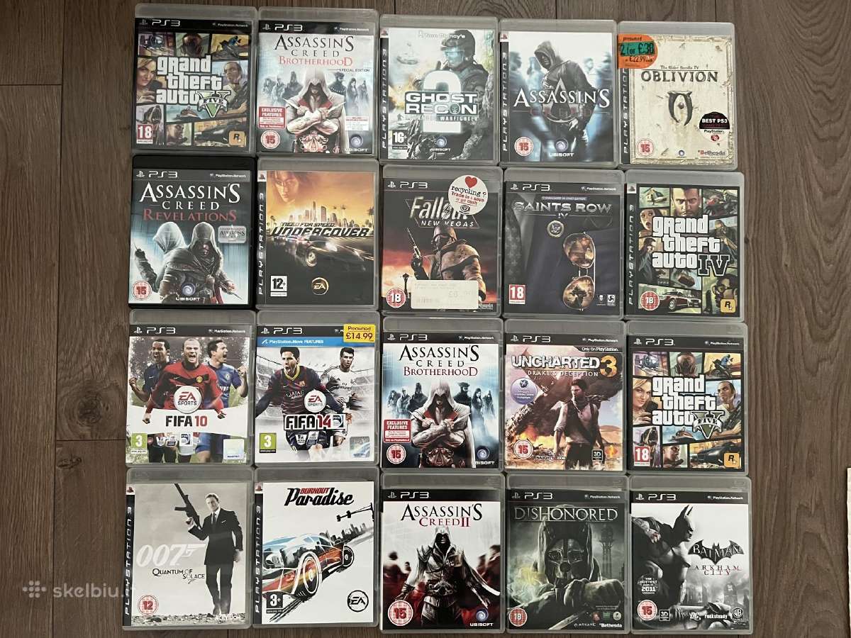 PS3 20 žaidimų su knygutėmis