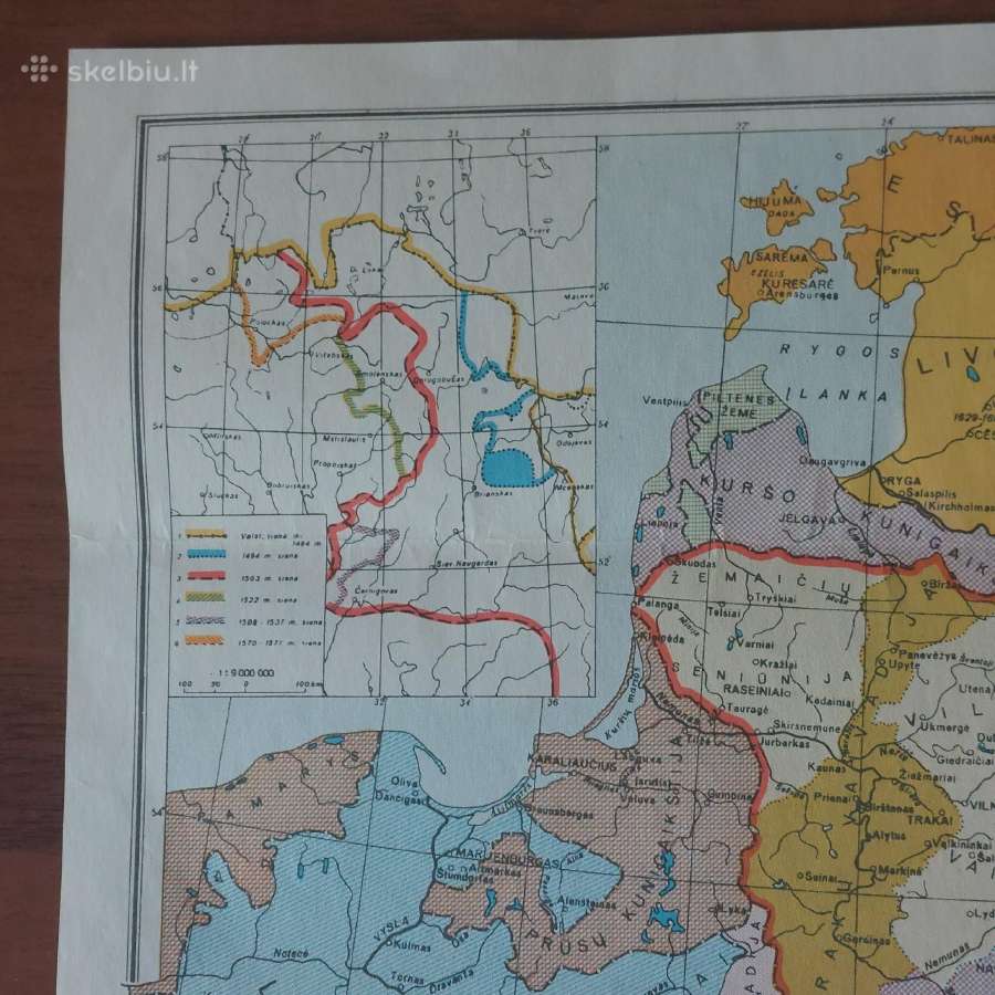 Žemėlapis - Lietuva XVI - XVII ir XVII - XVIII amž - nuotraukos Nr. 10