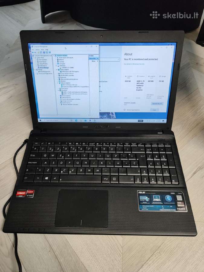 Asus x55u 128ssd 8gb RAM w10