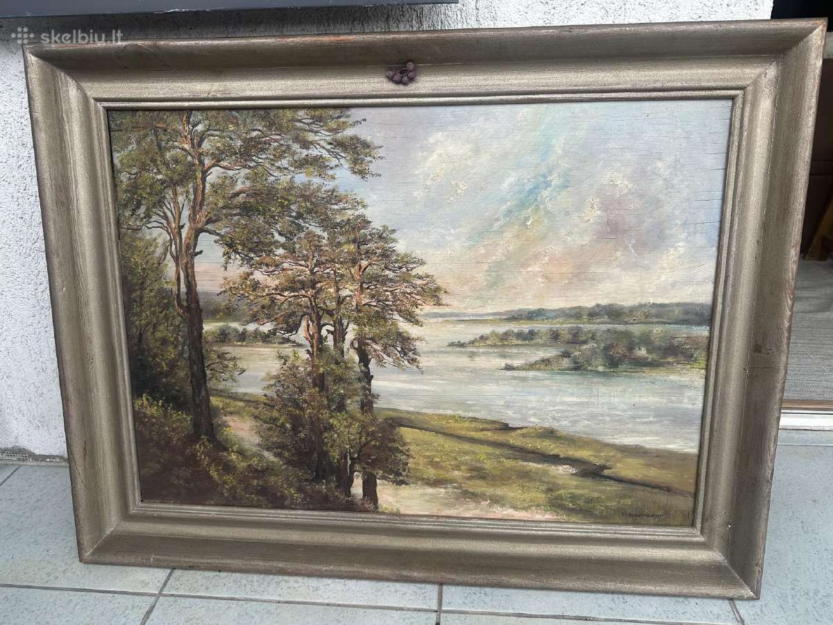 Antikvarinis paveikslas 1920- 1936 m. , 85 x 62cm - nuotraukos Nr. 3