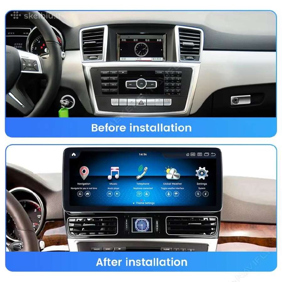 Mercedes Benz Ml W166 Gl X166 android multimedija - nuotraukos Nr. 4