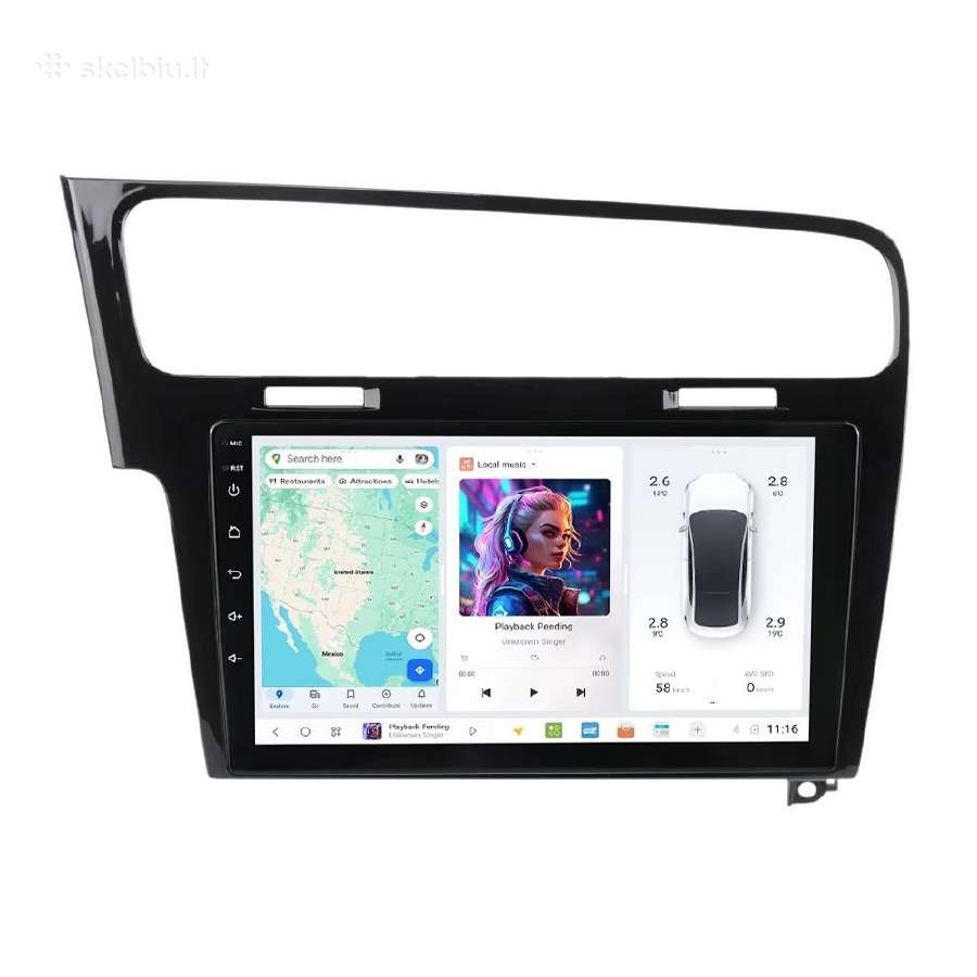 Volkswagen VW Golf 7 android multimedija - nuotraukos Nr. 2
