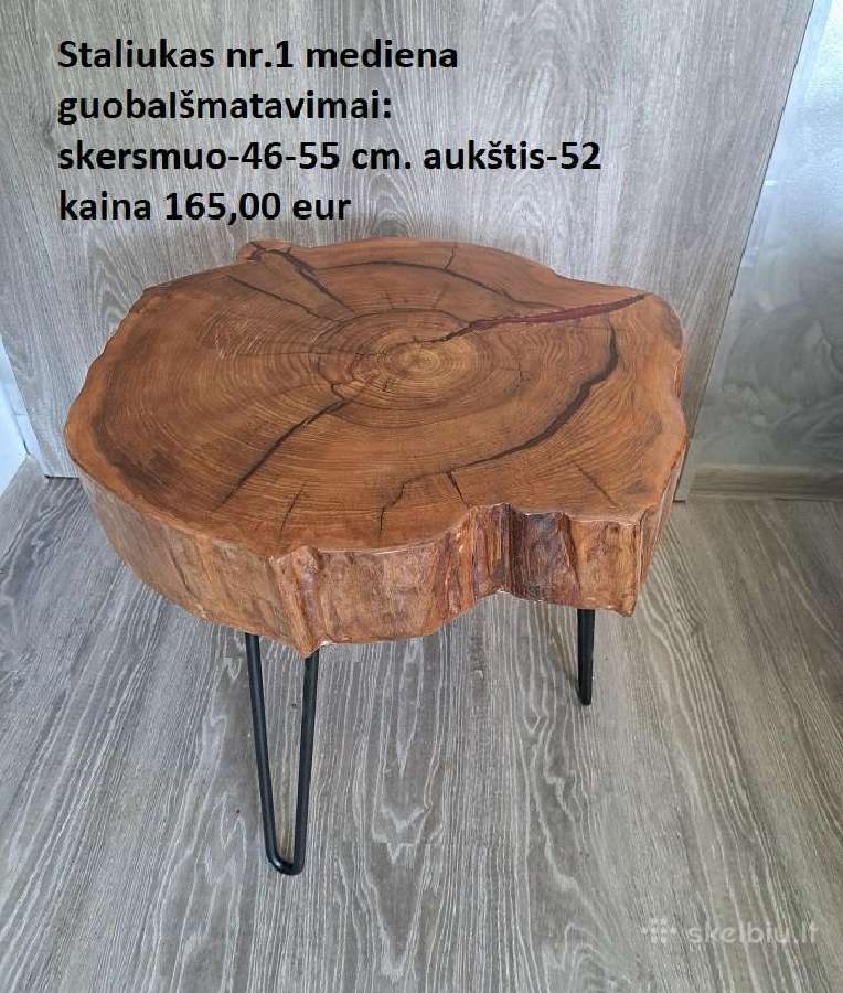 Rankų darbo mediniai staliukai