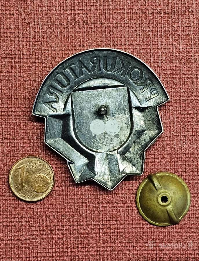 Senas prokuratūros krūtininis ženklas+ petlicos. - nuotraukos Nr. 5