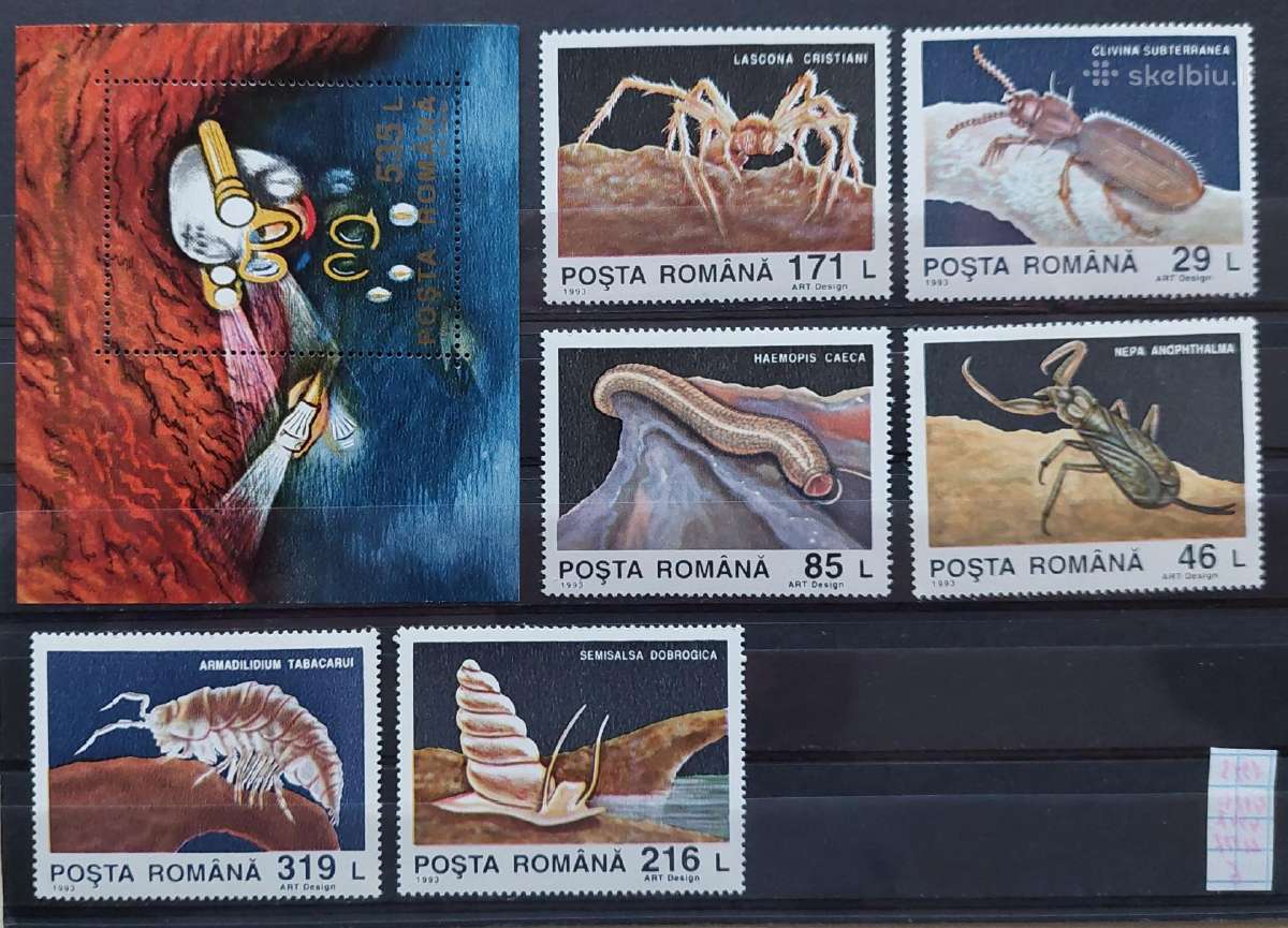 Rumunija 1993 fauna, švarus, Michel 4942-4947block