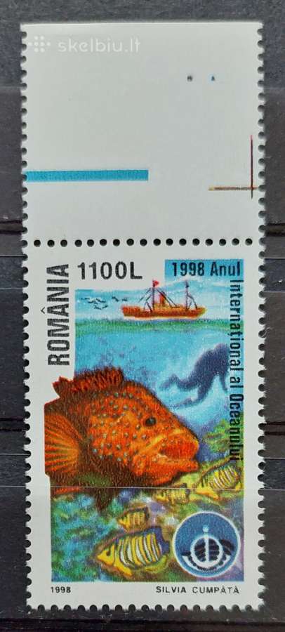 Rumunija 1998 žuvis, švarus, Michel 5345
