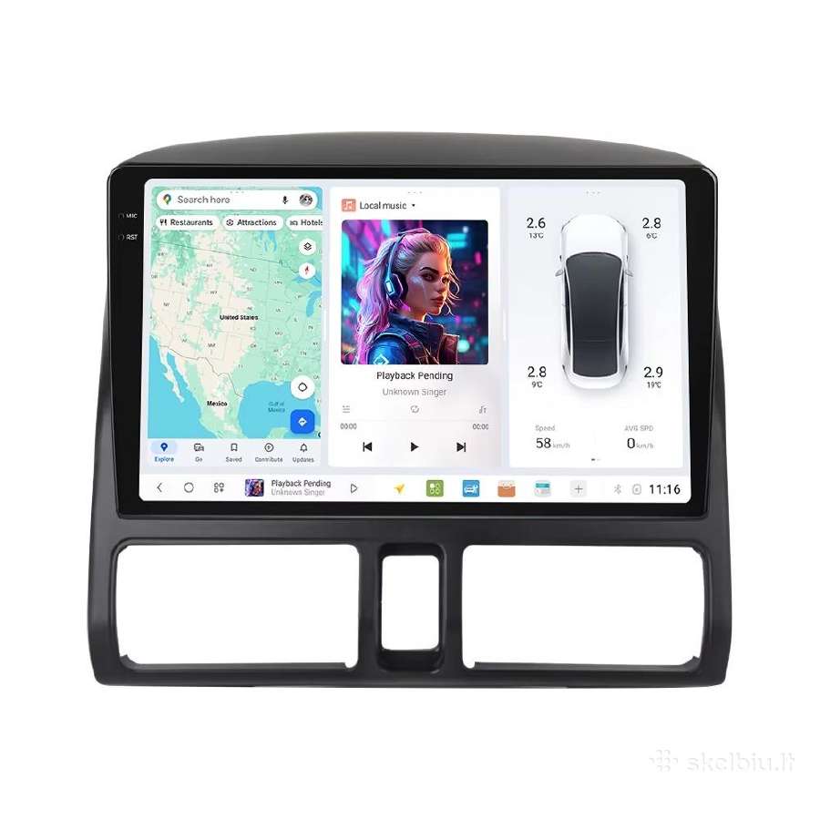 Honda Crv 1997-2017 android multimedija - nuotraukos Nr. 3