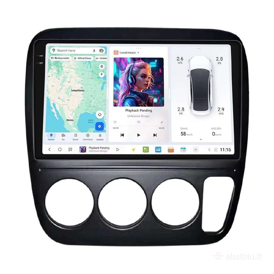 Honda Crv 1997-2017 android multimedija - nuotraukos Nr. 6