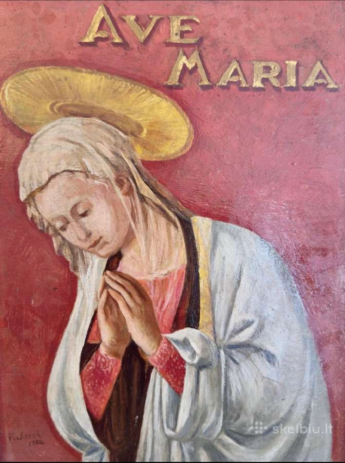 Antikvarinis paveikslas „Ave Maria“ - nuotraukos Nr. 5