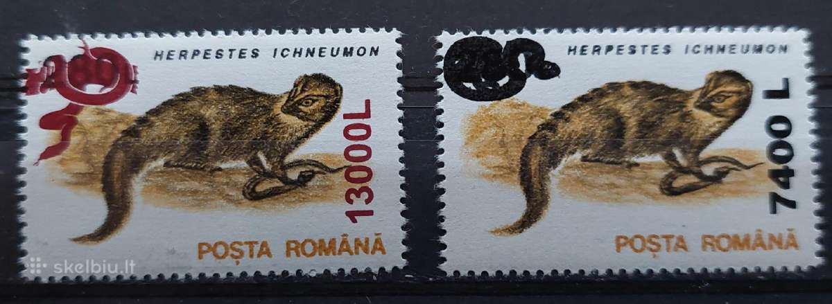Rumunija 2001 gyvūnai, švarus, Michel 5552-5553