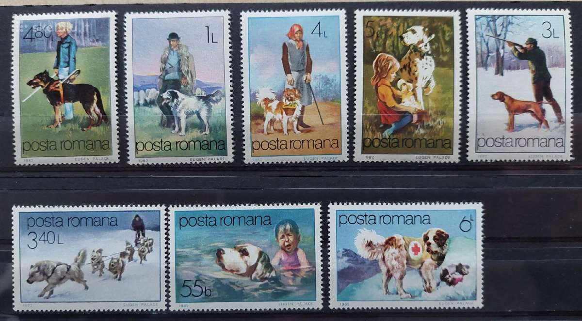 Rumunija 1982 šunis, švarus, Michel 3850-3857