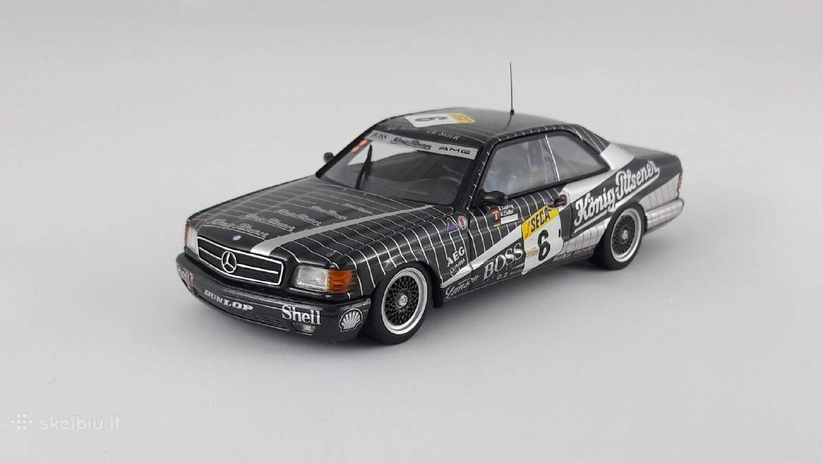 1/43 modeliukai MB S-class C126 Amg 500 Sec 24 Hrs