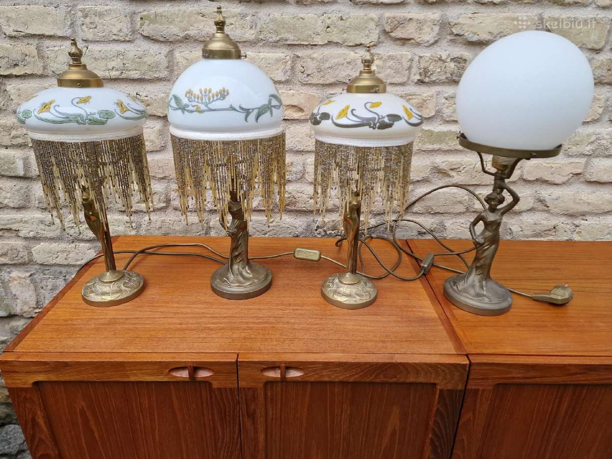 Vintažinės Art Nouveau Jugend st. stalinės lempos - nuotraukos Nr. 10