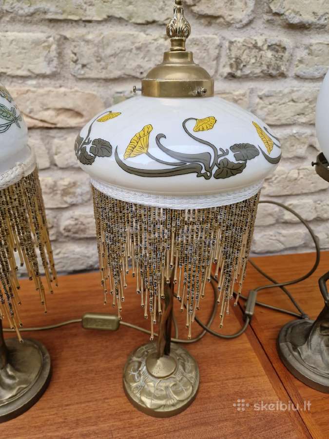 Vintažinės Art Nouveau Jugend st. stalinės lempos - nuotraukos Nr. 12