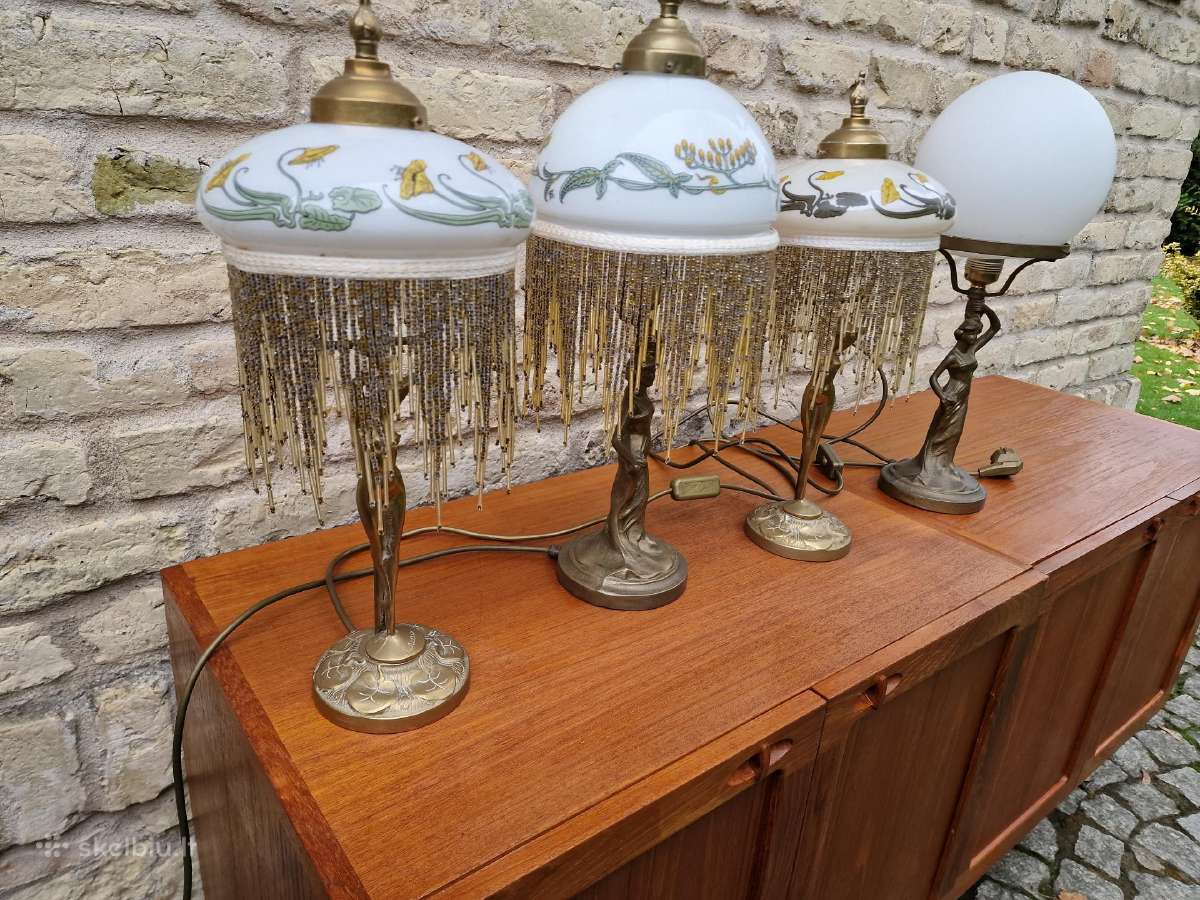 Vintažinės Art Nouveau Jugend st. stalinės lempos - nuotraukos Nr. 20