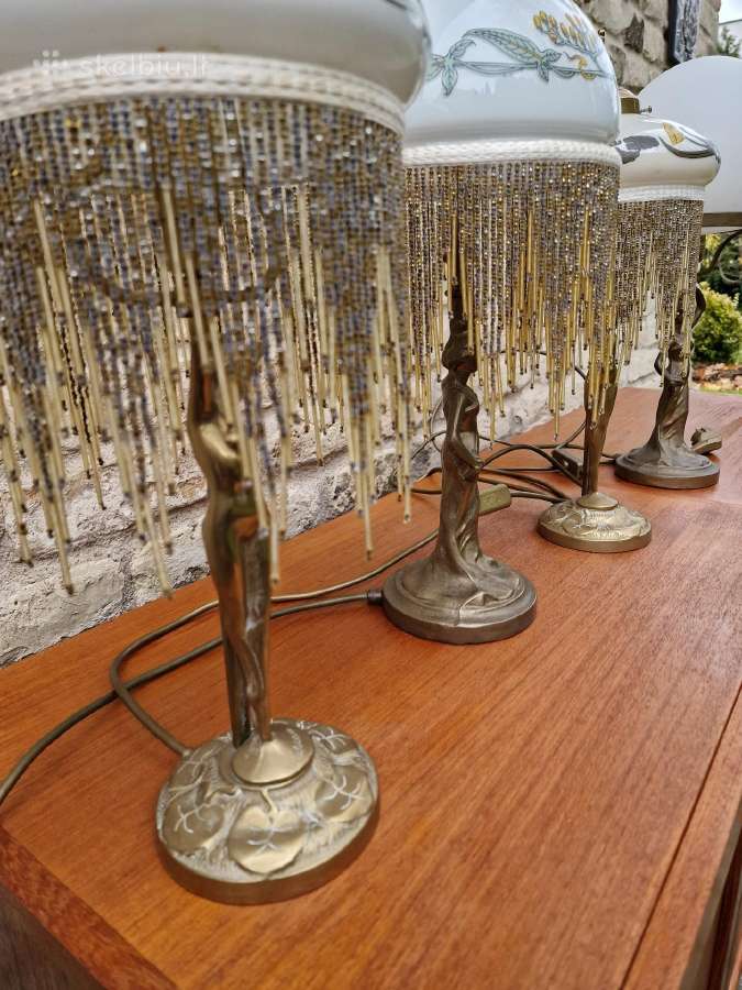 Vintažinės Art Nouveau Jugend st. stalinės lempos - nuotraukos Nr. 21