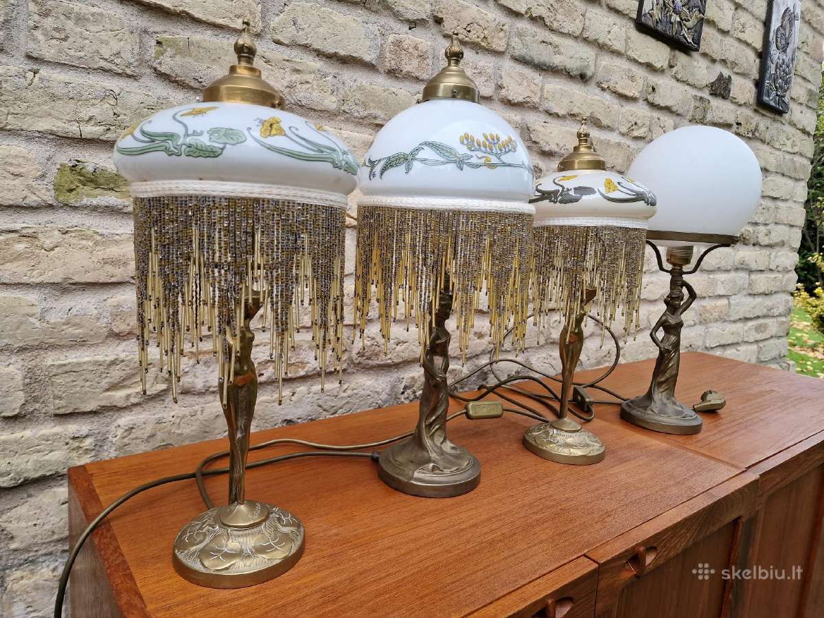 Vintažinės Art Nouveau Jugend st. stalinės lempos - nuotraukos Nr. 22