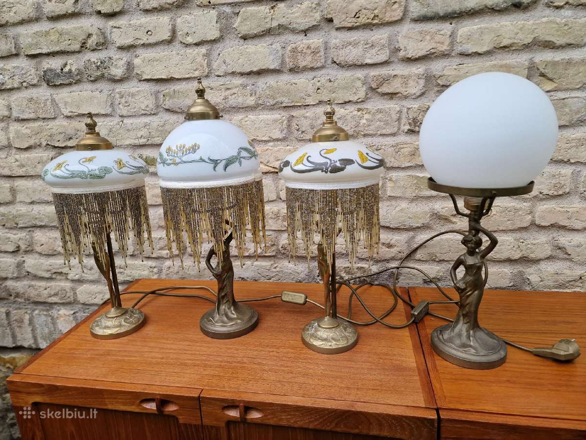 Vintažinės Art Nouveau Jugend st. stalinės lempos - nuotraukos Nr. 23